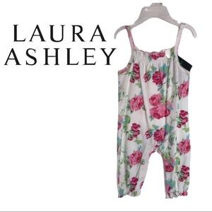 NWT Pink/White Floral Sleeveless Coverall